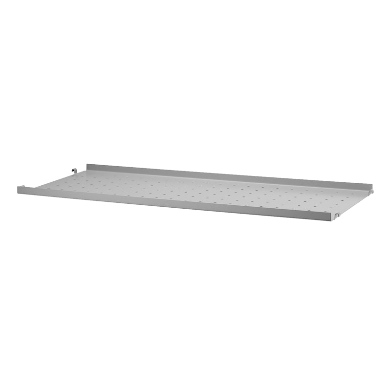 String Hylle med Lav Kant Metall 30x78 cm, Grå