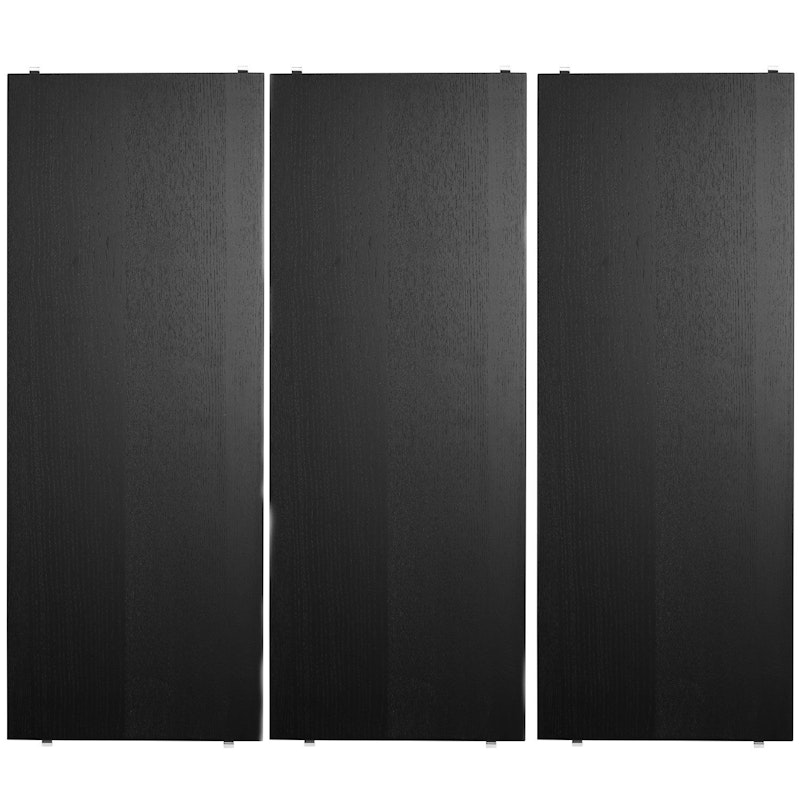 String Hyller 3-pk 58x20 cm, Sort Ask