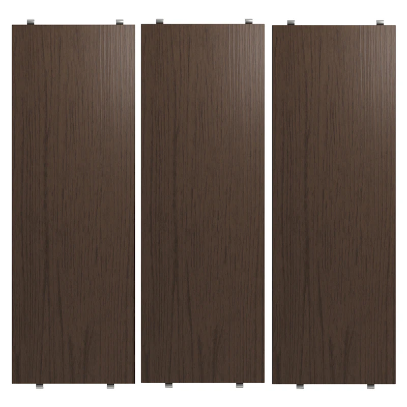 String Hyller 3-pk 58x20 cm, Mørk Eik