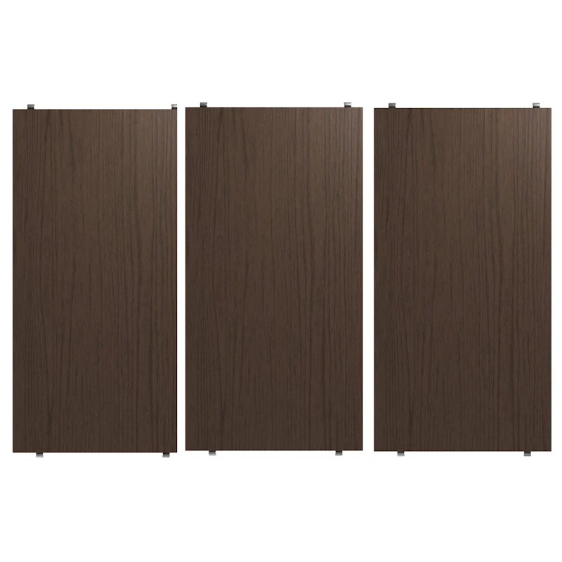 String Hyller 3-pk 58x30 cm, Mørk Eik