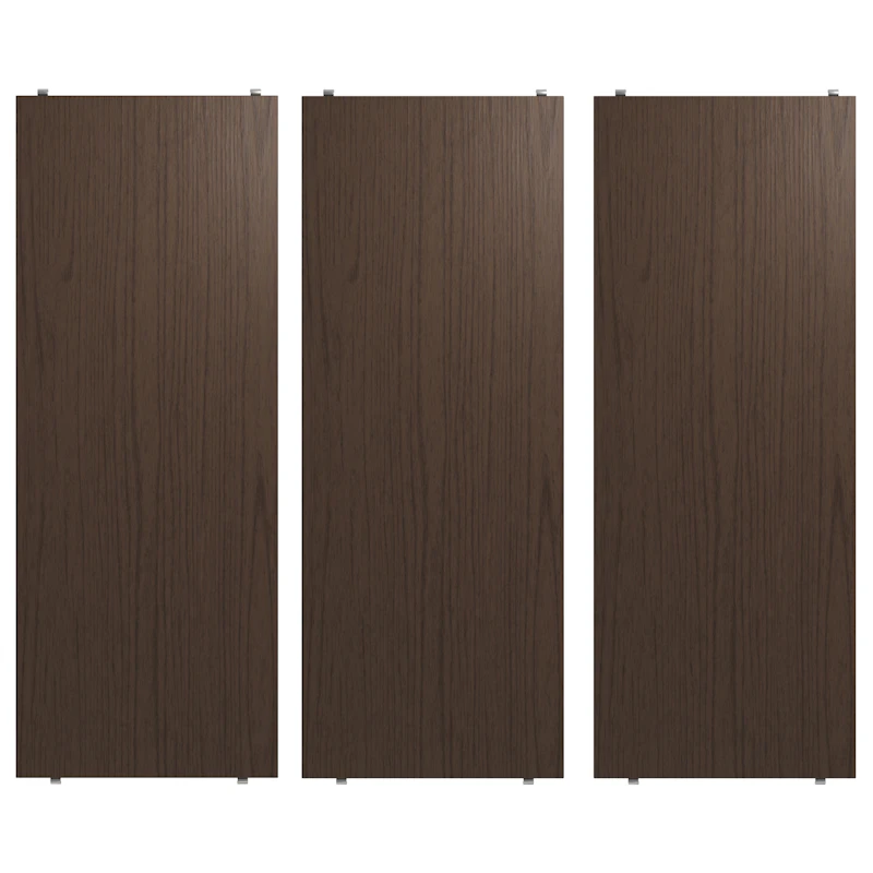String Hyller 3-pk 78x30 cm, Mørk Eik