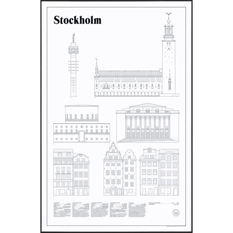 Stockholm Elevations Poster