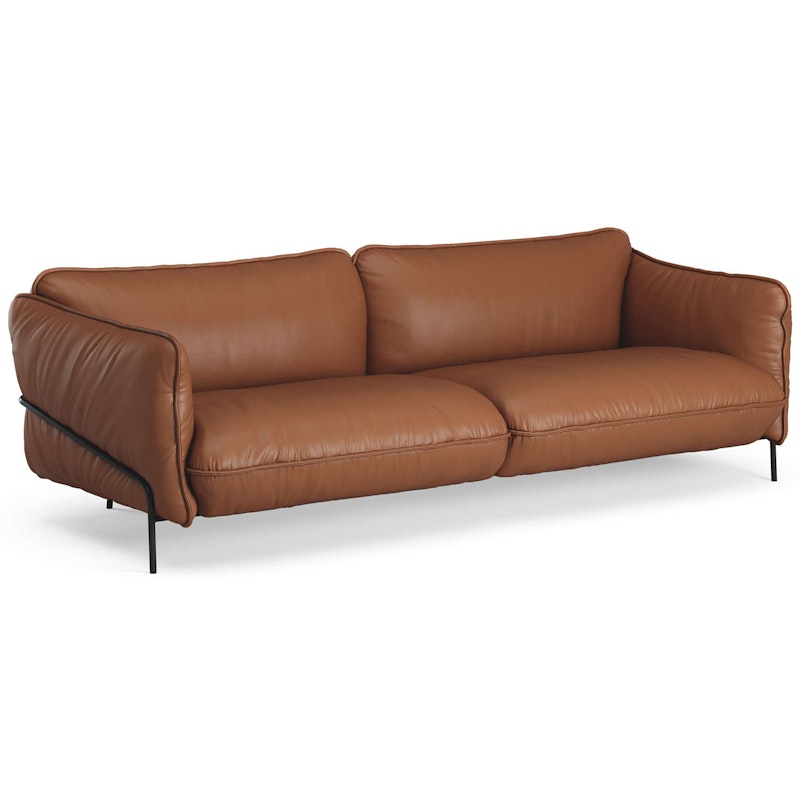 Continental 3-Seter Sofa, Elmo Leather Nordic Cognacfarget