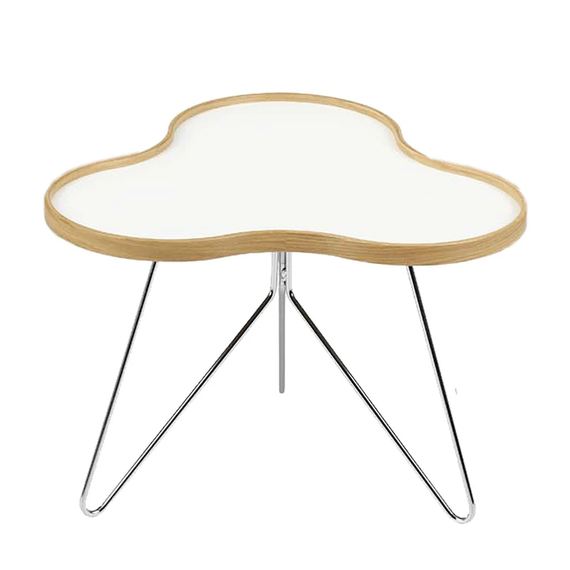 Flower Bord 66 cm, Hvit/Eik/Krom