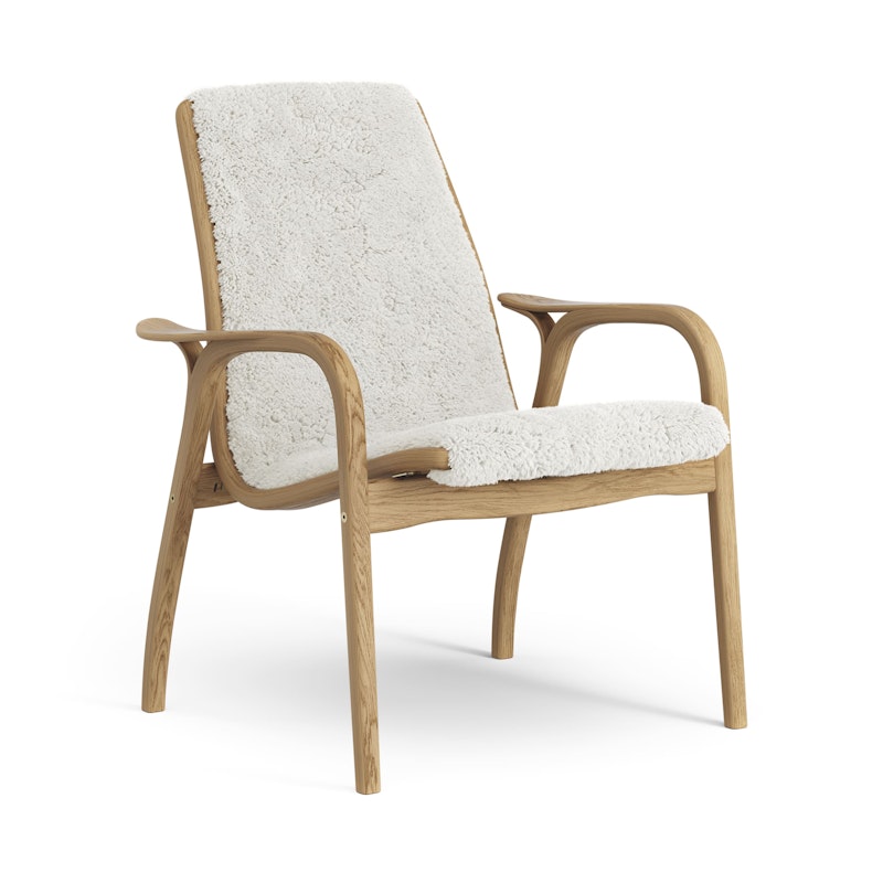 Laminett Lenestol Saueskinn, Oljet Eik / Off-white