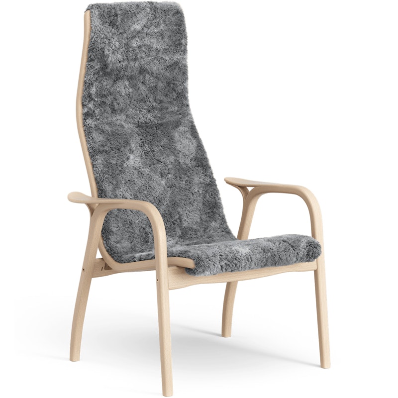 Lamino Lenestol Saueskinn/Lakkert Bøk, Scandinavian Grey