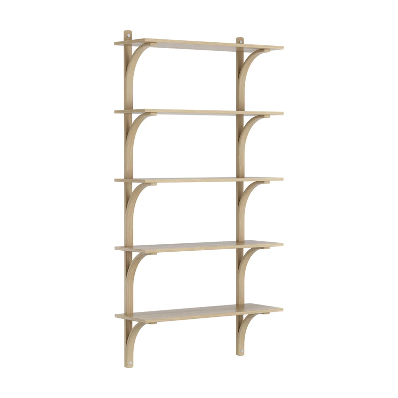 Levi Vegghylle 90 cm Stor, Aluminium / Naturlack Eik