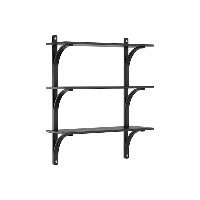 Levi Vegghylle 90 cm Medium, Aluminium / Black Stained Ask