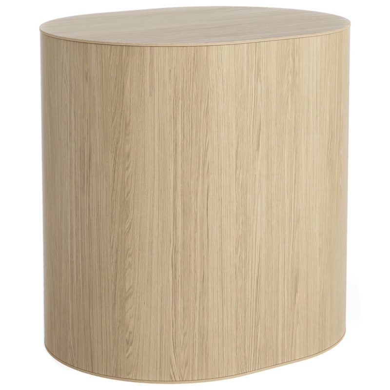 Log Sidebord med Oppbevaring, Natural Oak