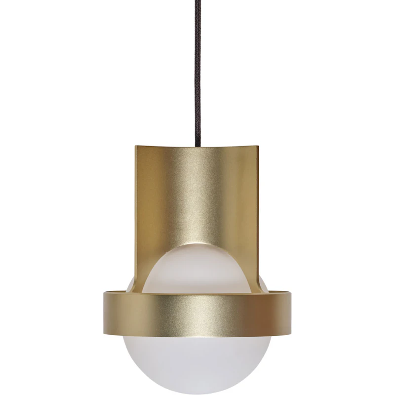 Loop Single Ceiling Lamp with Sphere IV, Gold