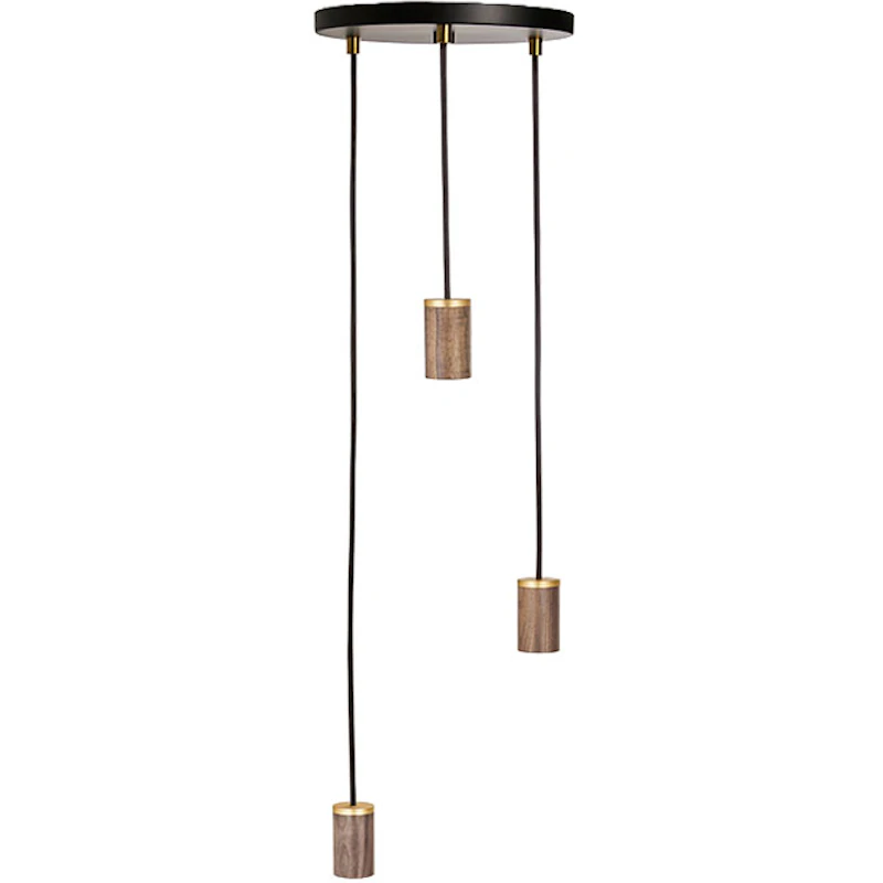 Triple Pendant, Walnut