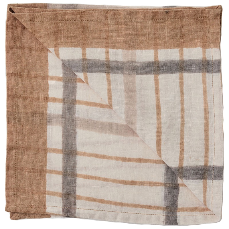 Ella Serviett 50x50 cm, Hazelnut Checkered