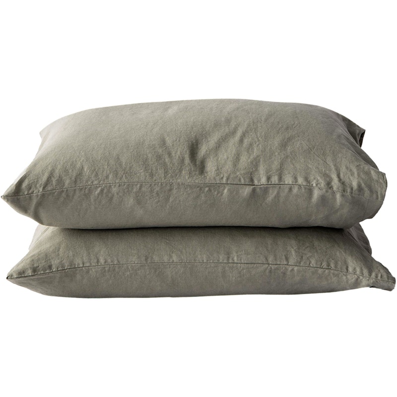 Linen Putevar 50x60 cm 2-pk, Olive