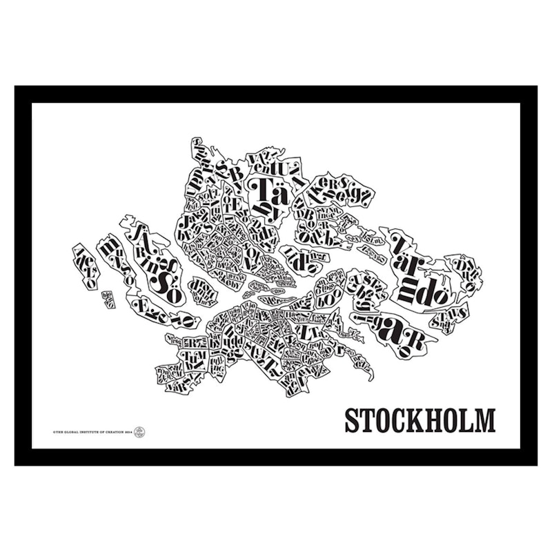 Stockholmskart Poster