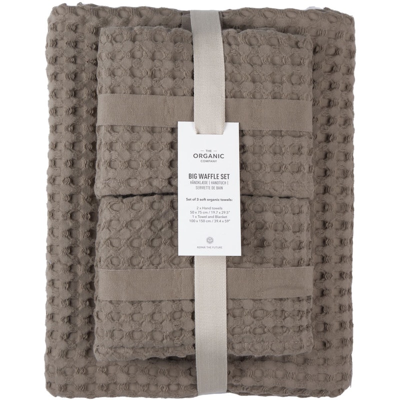 Big Waffle Gavesett 3-pk, Clay