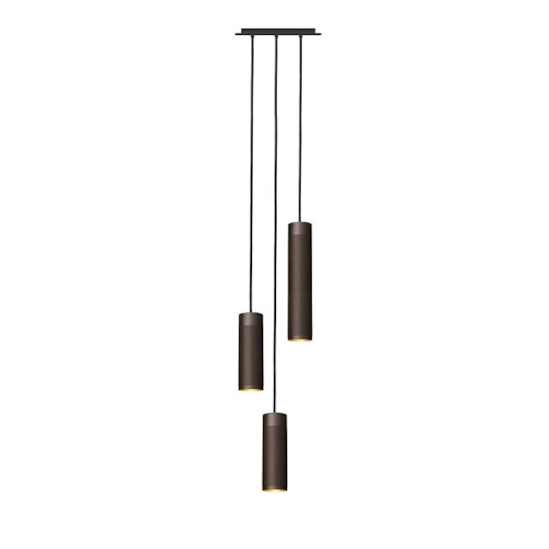 Cluster Pendel 3 Brunert messing