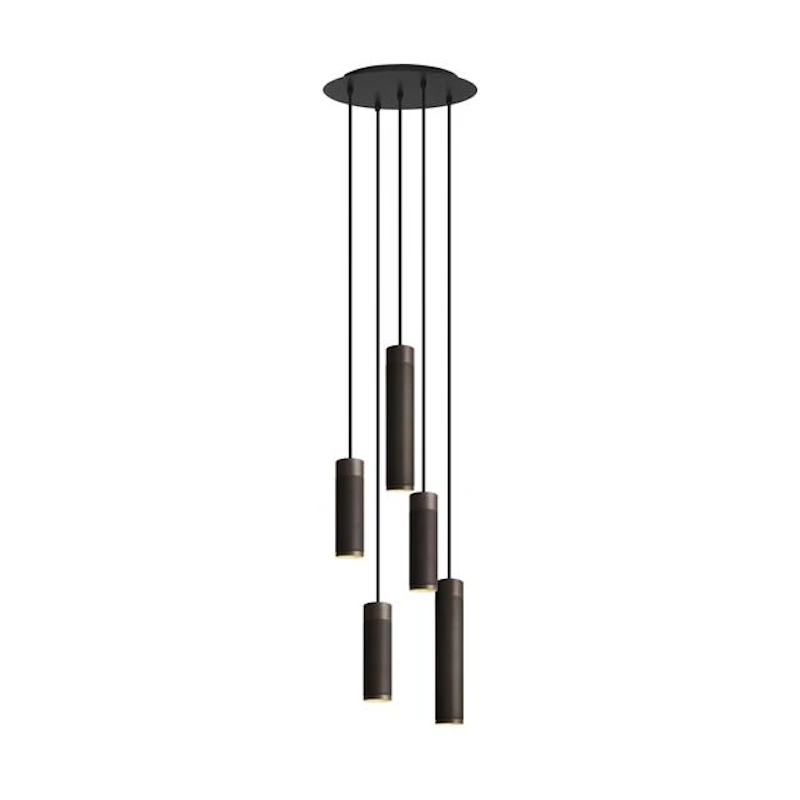 Cluster Pendel 5 Brunert messing