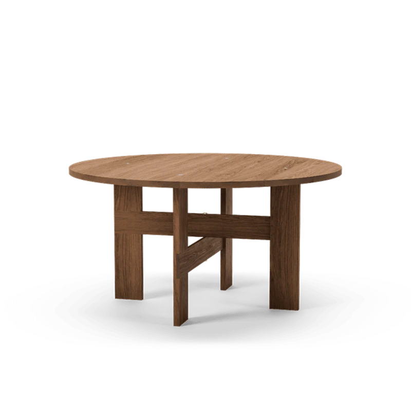 Mio Spisebord Ø140 Massiv beiset eik