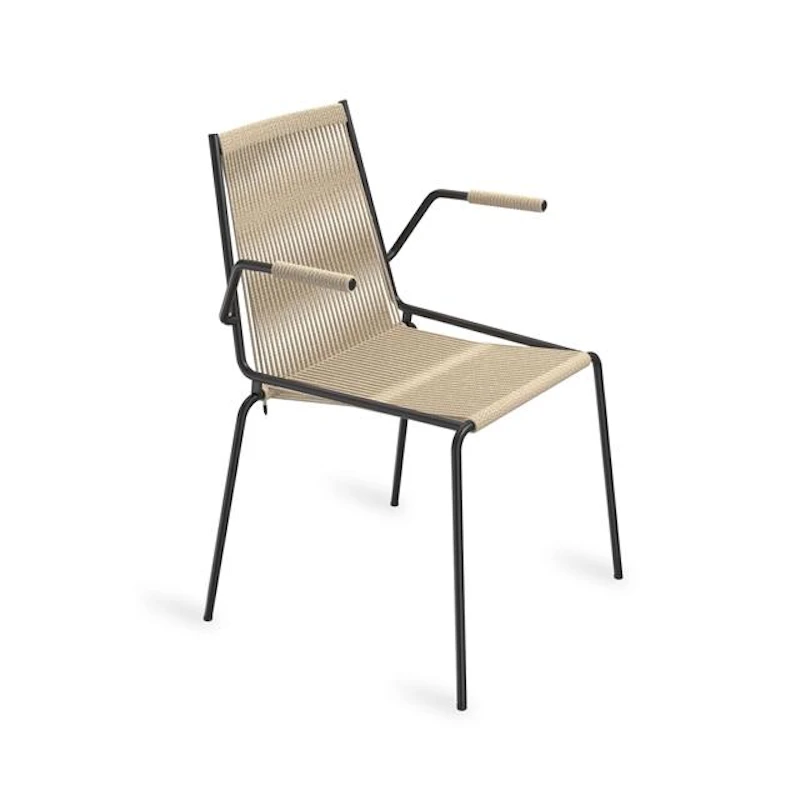 Noel Spisestol med armlener Sort/Lin