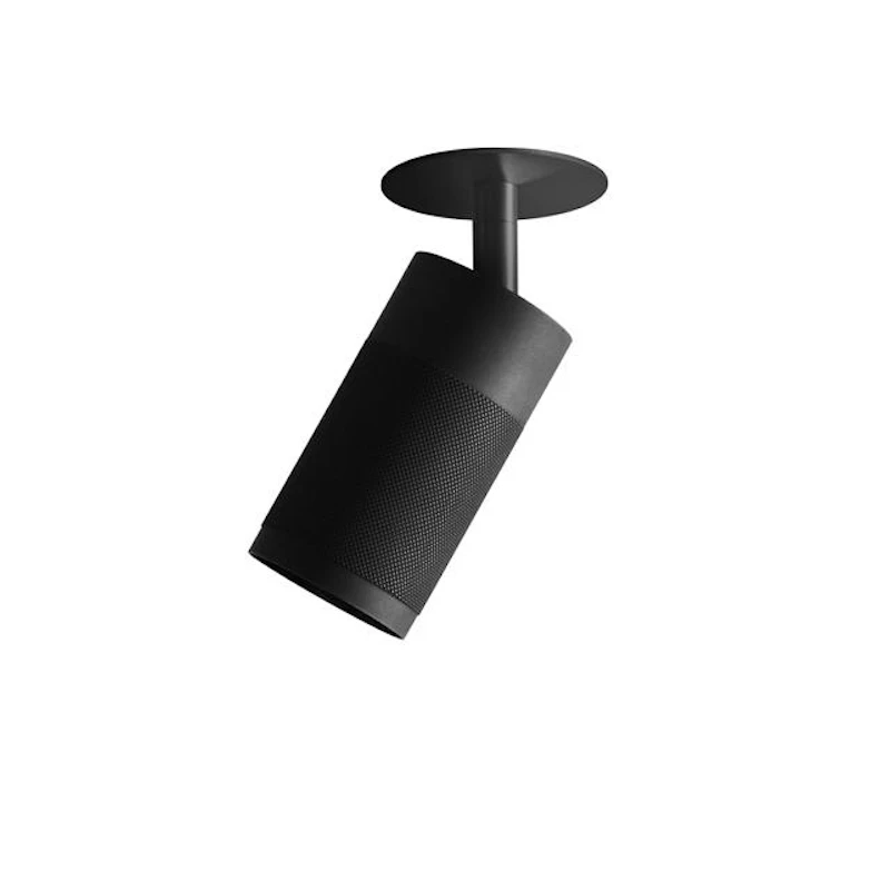 Patrone Innfelt taklampe Sortbrunert messing Box-Fit