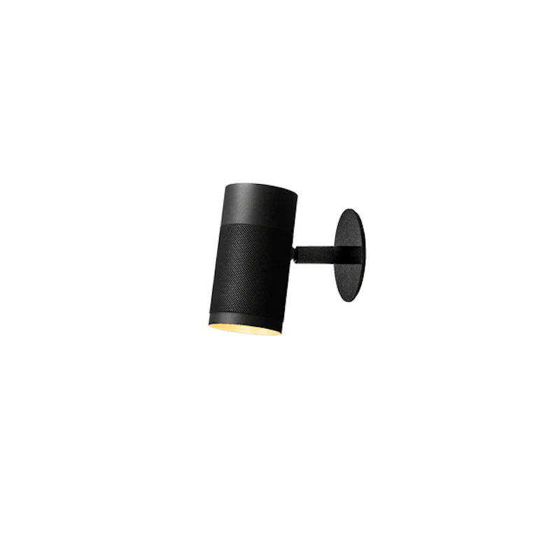 Patrone Innfelt Vegglampe Liten Sortbrunert messing