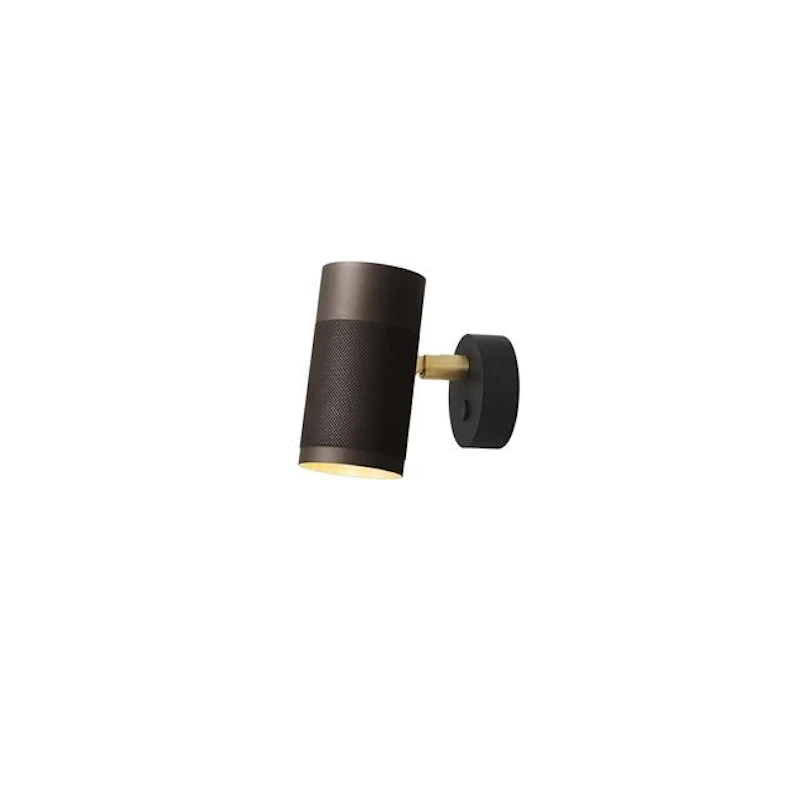 Patrone Vegglampe Liten Brunert messing/messing