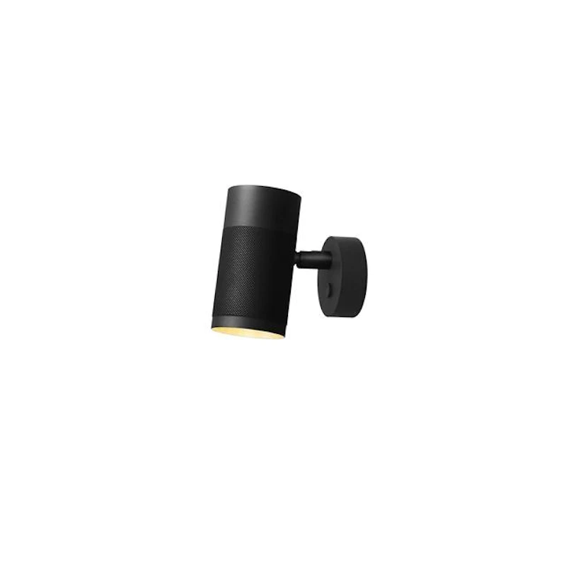 Patrone Vegglampe Liten Sort brunert messing