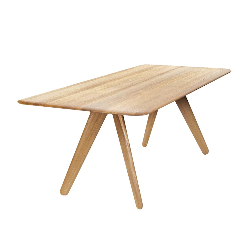 Groove Spisebord 200 cm, Naturlig