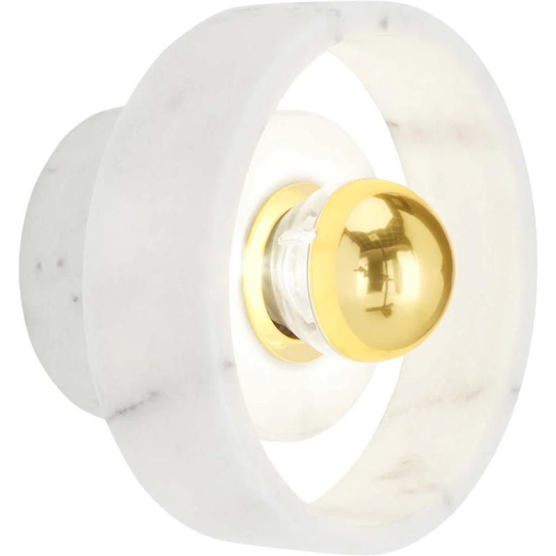 Stone Vegg-/Taklampe, White Marble / Gull