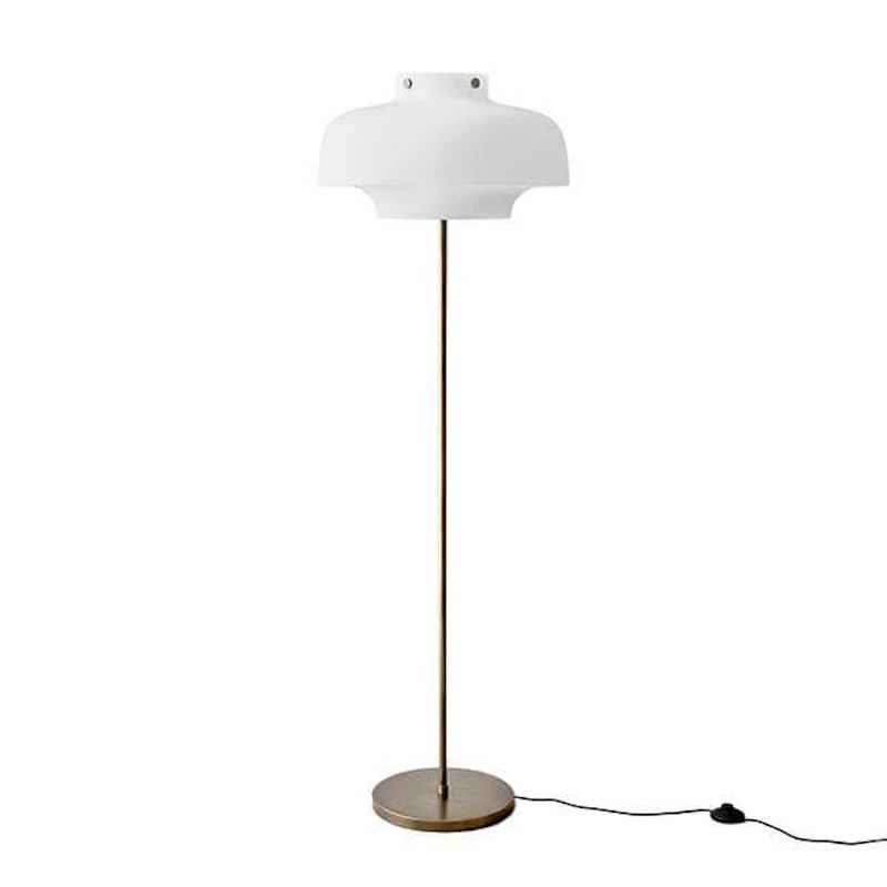 Copenhagen SC14 Gulvlampe Opalglass & Messing