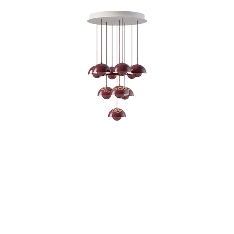 Flowerpot VP10 Lysekrone 10 Stk Ø53 Dark Plum