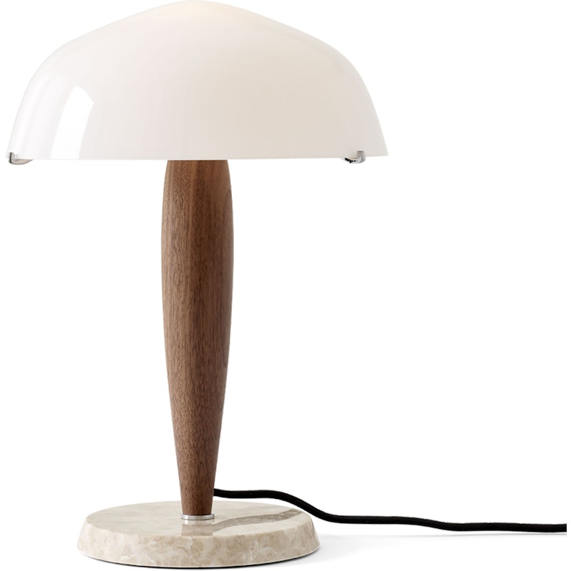 Herman SHY3 Bordlampe, Creme/Valnøtt