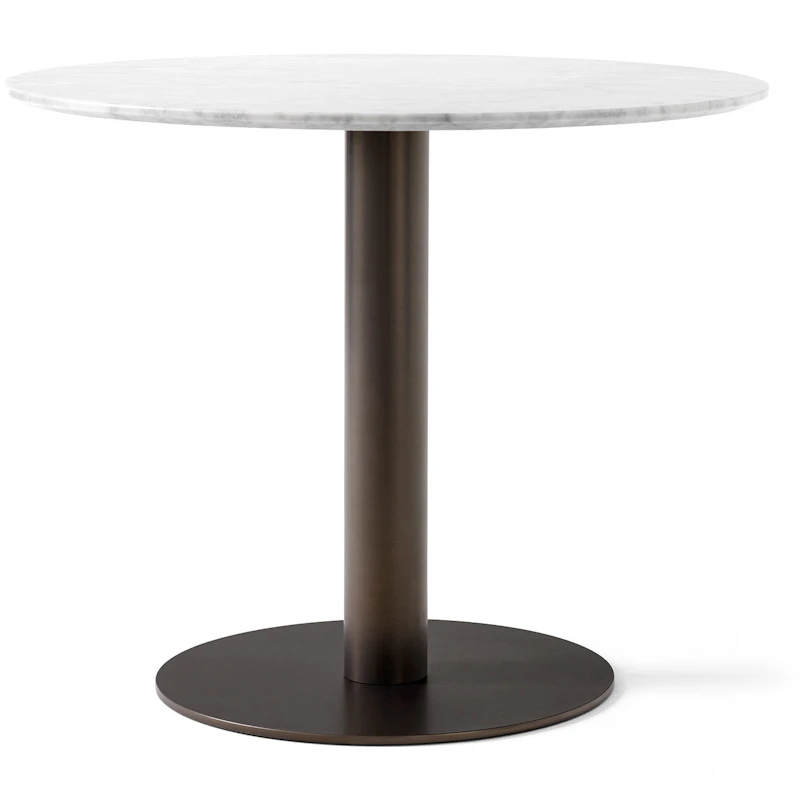 In Between SK11 Bord 90cm, Hvit Marmor / Bronsert