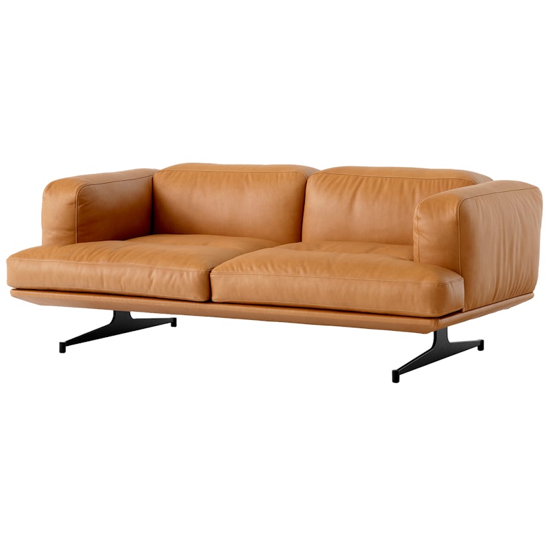 Inland AV22 2-seter Sofa, Skinn Noble Cognac / Warm Black