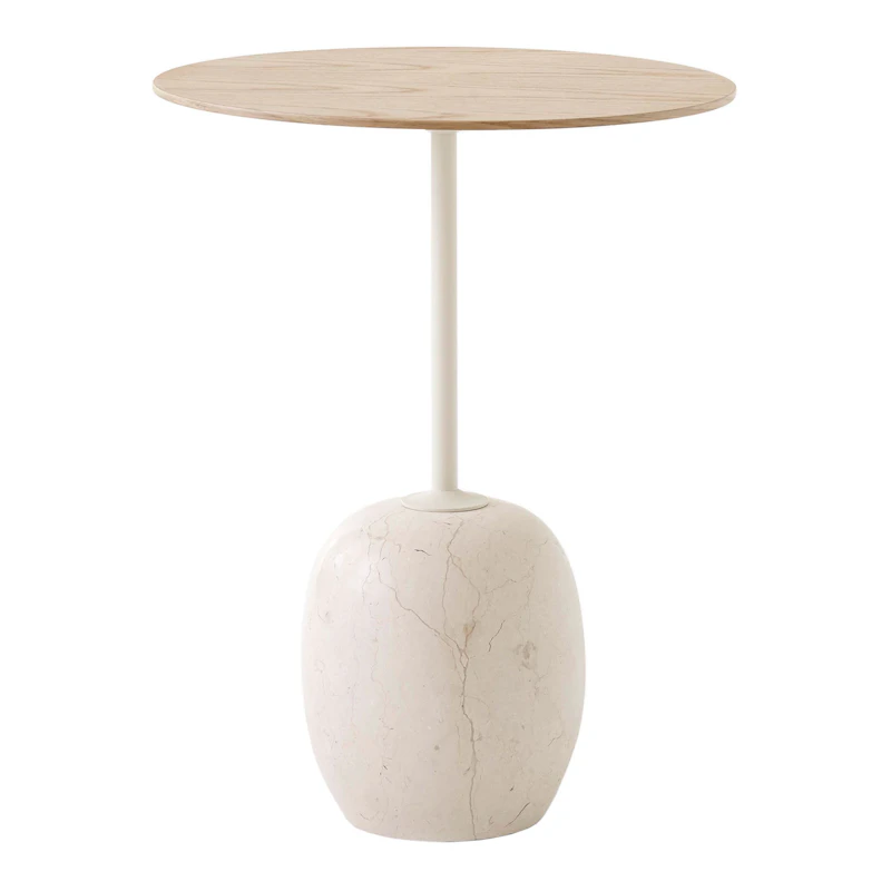Lato LN8 Bord 40 cm, Lakkert Eik / Crema Diva Marble