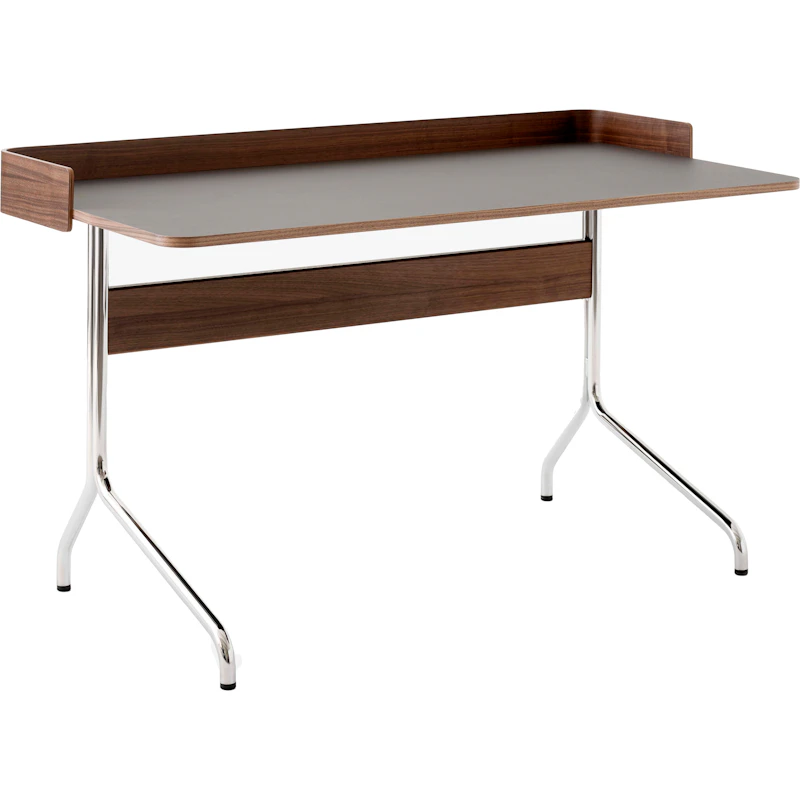 Pavilion AV17 Skrivebord, Krom / Valnøtt