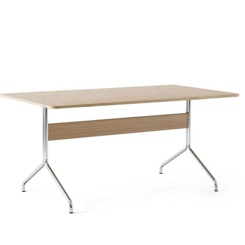 Pavilion AV18 Spisebord 160x90 cm, Eik/Chrome