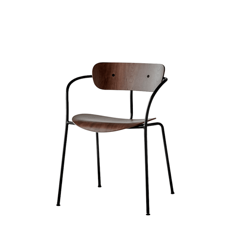 Pavilion AV2 Spisestol Med Armlener Valnøtt/Sort