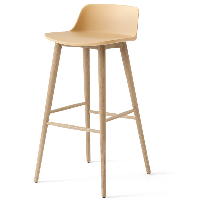 Rely HW123 Lav Ryggstøtte 75 cm, Lakkert Eik / Beige Sand