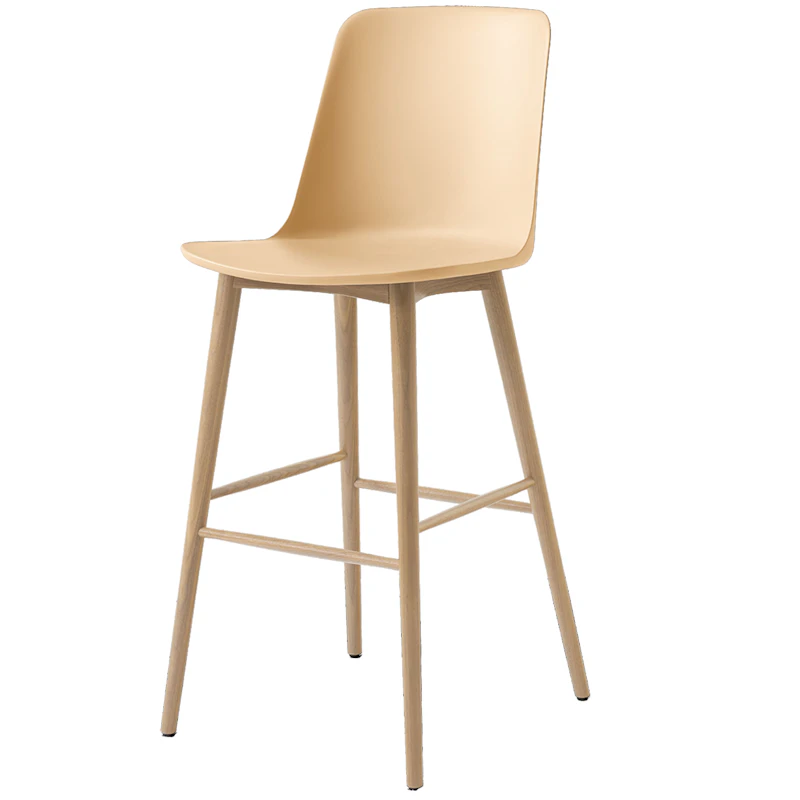 Rely HW133 Høy Ryggstøtte 75 cm, Lakkert Eik / Beige Sand