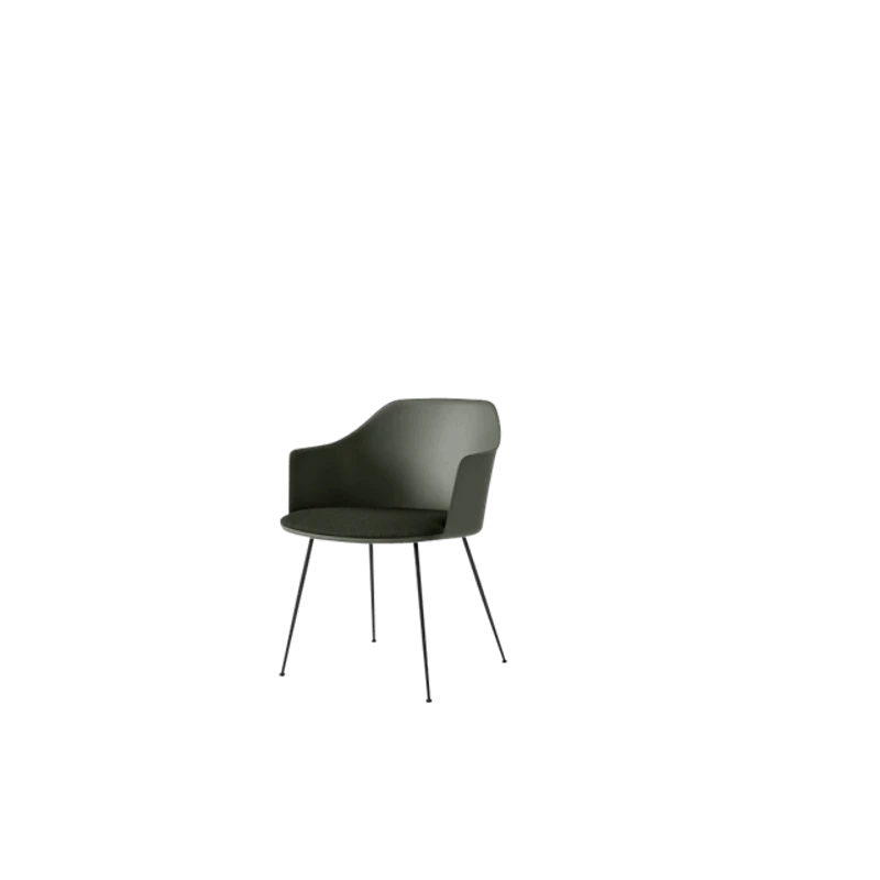 Rely HW34 Spisestol Med Armlener Polstret Sete Bronze Green/Sort/Vidar 0972