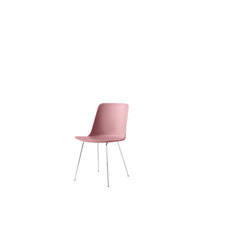 Rely HW6 Spisestol Uten Armlener Soft Pink/Krom