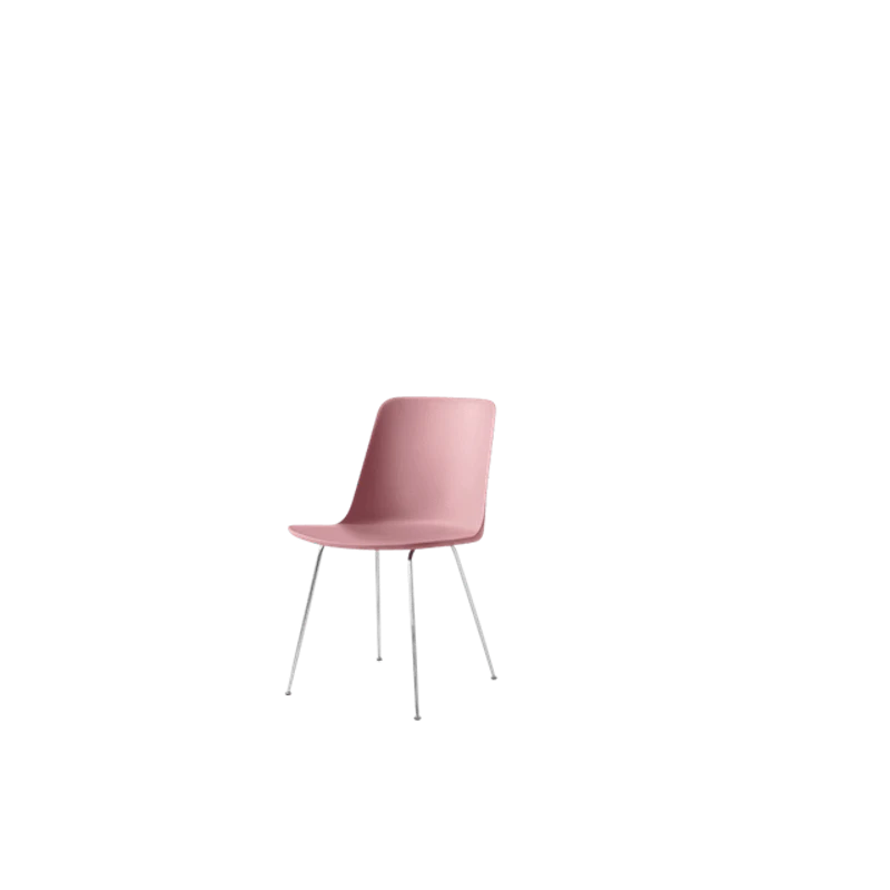 Rely HW6 Spisestol Uten Armlener Soft Pink/Krom