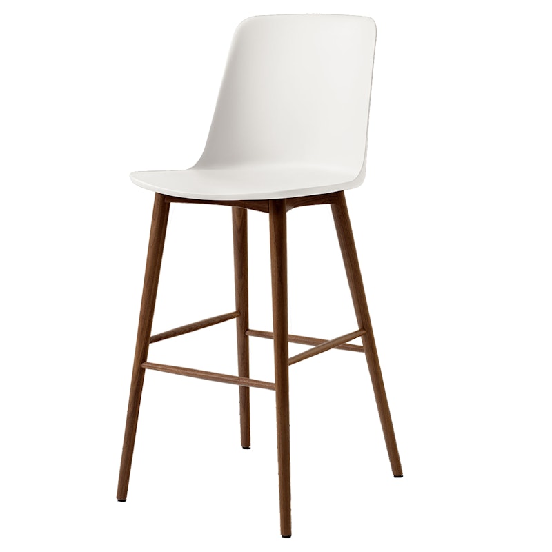 &Tradition Rely HW133 Barstol Høj Ryg Lakeret Valnød/Hvid