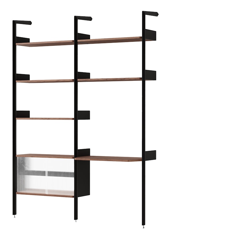 Rombe IF2/IF6 Hyllesystem Config D, Valnøtt