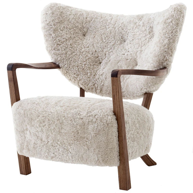 Wulff ATD2 Loungestol, Valnøtt / Sheepskin Moonlight