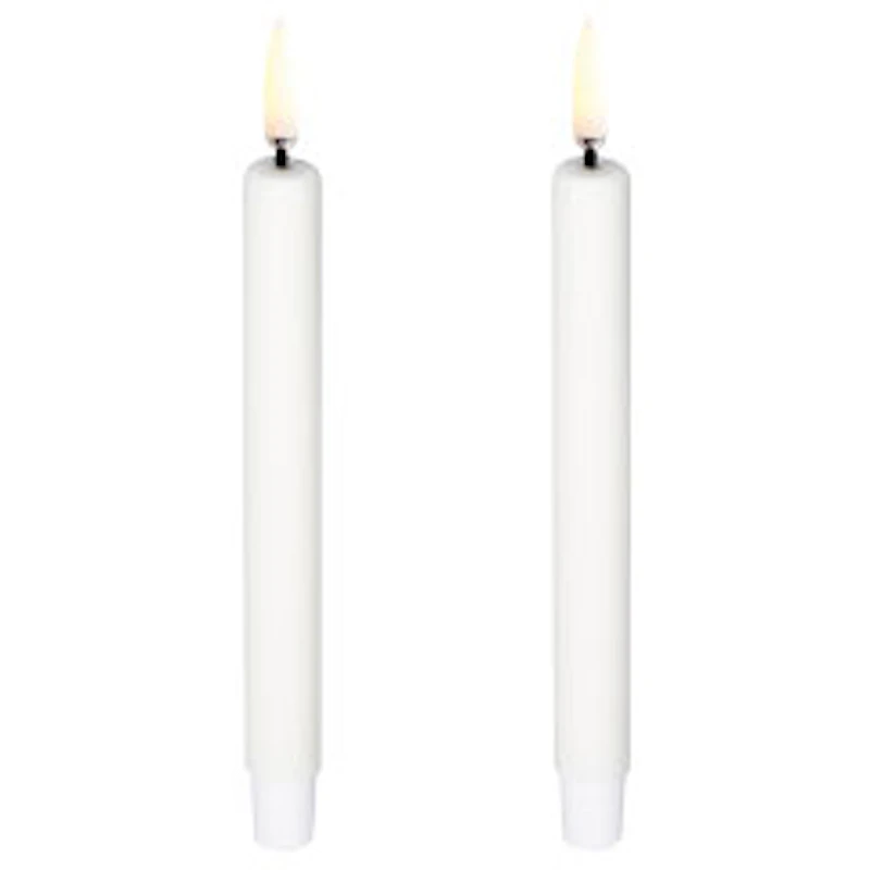 LED Mini Kronelys Nordic White 2-pk, 1,3 x 13,8 cm