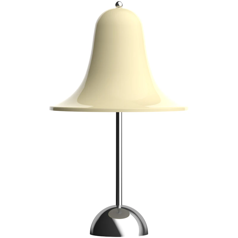 Pantop Bordlampe Bærbar Ø18, Krom / Cream White