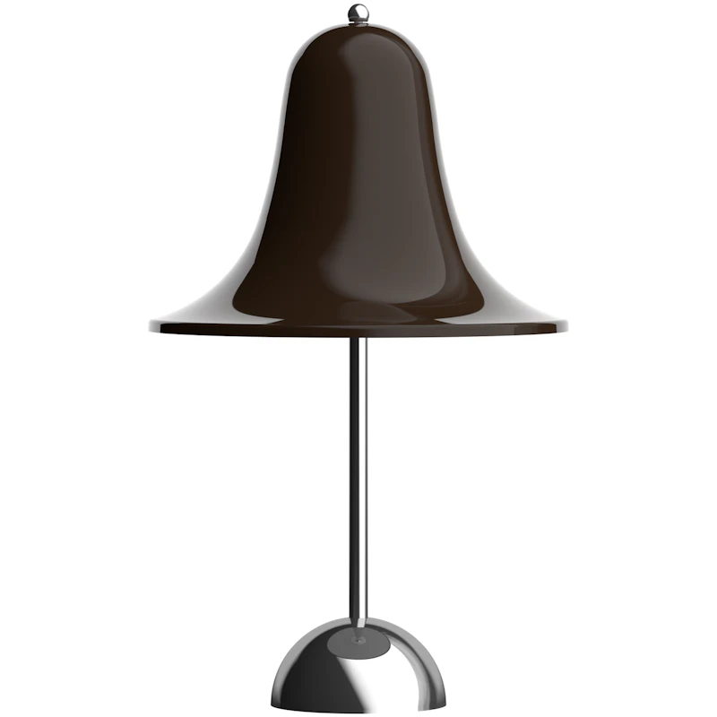 Pantop Bordlampe Bærbar Ø18, Krom / Pitch Brown