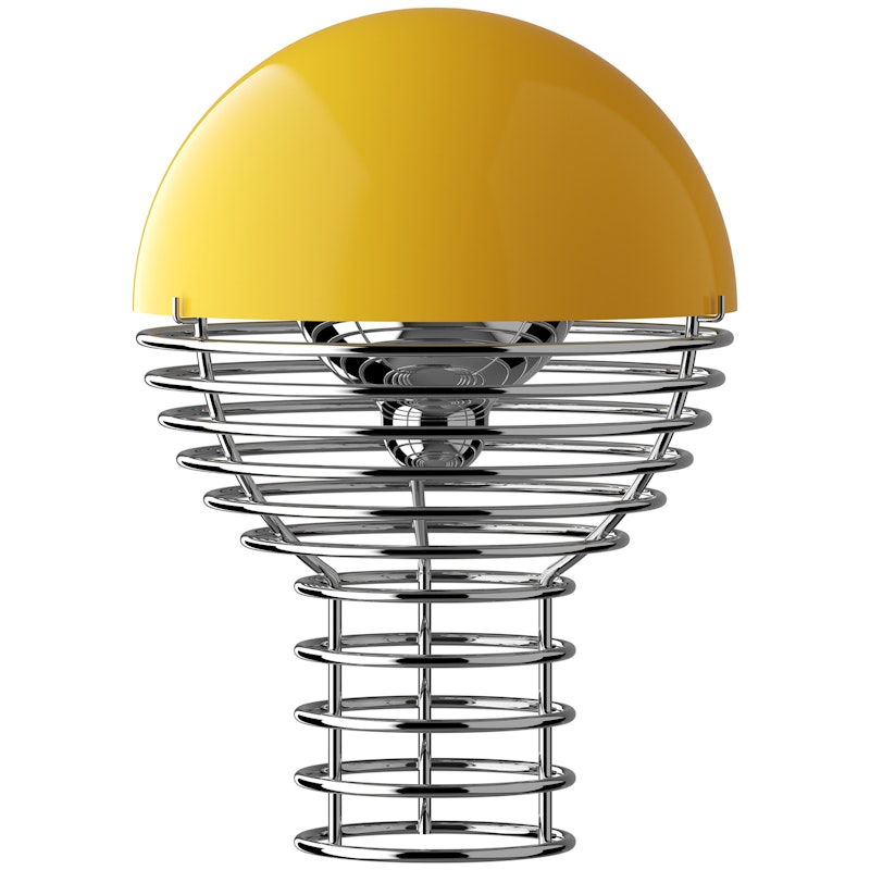 Wire Bordlampe Bærbar Ø18, Gul